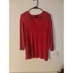 SML SPORT Sweater Womens Red 3/4 Sleeve Size XL